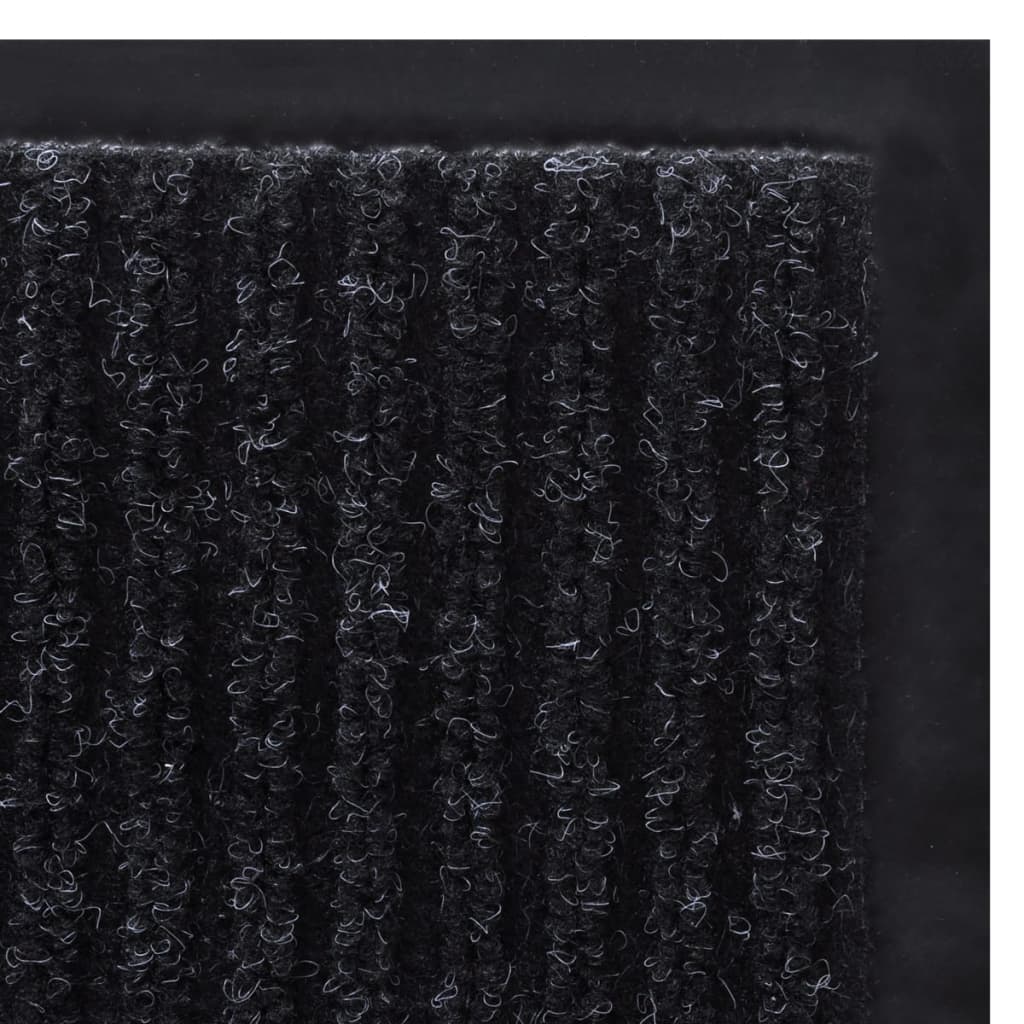 vidaXL Doormat | Black | PVC backing, Polyester top | 90 x 120 cm | Non-slip