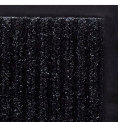 vidaXL Doormat | Black | PVC backing, Polyester top | 90 x 120 cm | Non-slip