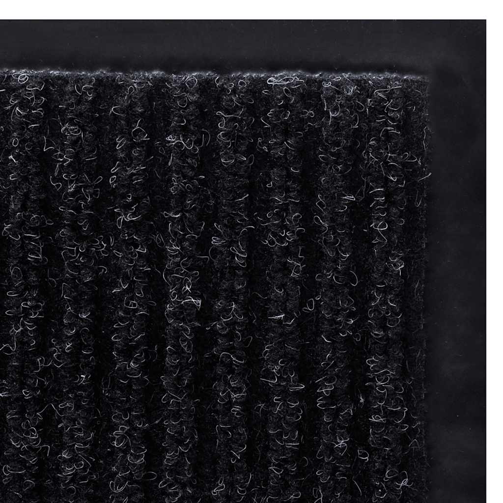 vidaXL Door Mat Black 90 x 120 cm PVC