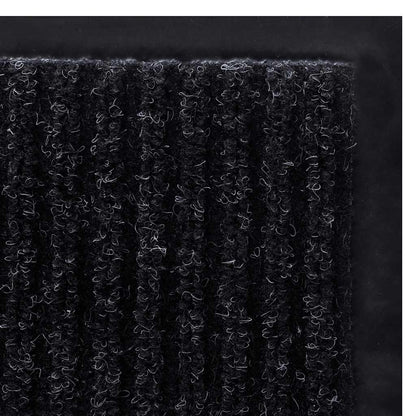 vidaXL Door Mat Black 90 x 120 cm PVC