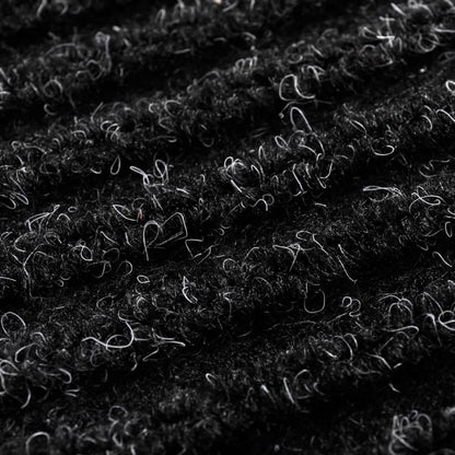 vidaXL Doormat | Black | PVC backing, Polyester top | 90 x 120 cm | Non-slip