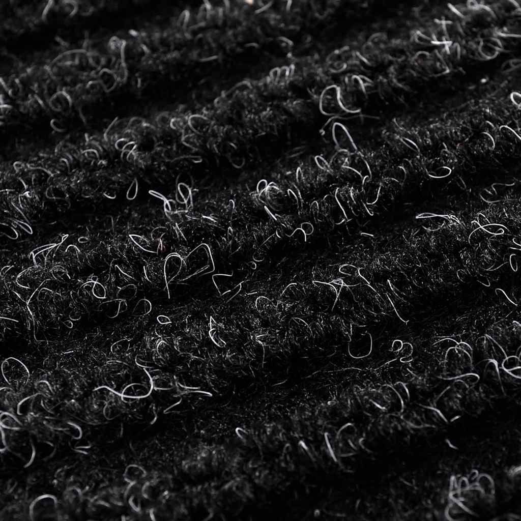 vidaXL Door Mat Black 90 x 120 cm PVC