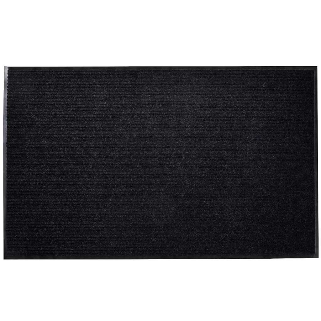 vidaXL Door Mat | Black | PVC backing, Polyester fabric | 90 x 150 cm | Non-slip