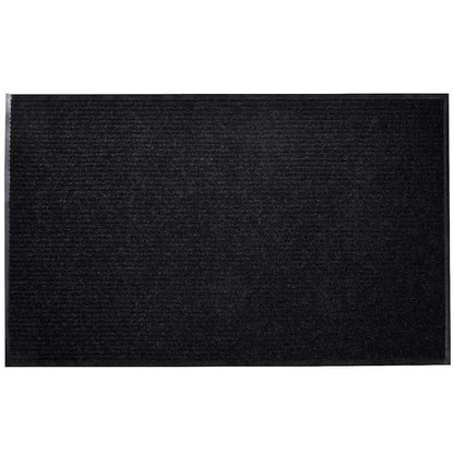 vidaXL Door Mat | Black | PVC backing, Polyester fabric | 90 x 150 cm | Non-slip