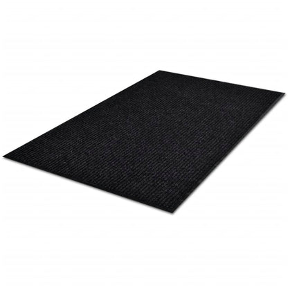 vidaXL Door Mat | Black | PVC backing, Polyester fabric | 90 x 150 cm | Non-slip