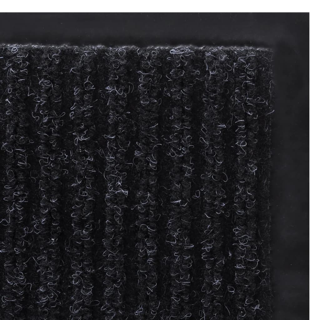 vidaXL Door Mat | Black | PVC backing, Polyester fabric | 90 x 150 cm | Non-slip
