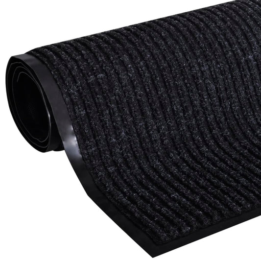 241267 vidaXL Door Mat Black 120 x 180 cm PVC