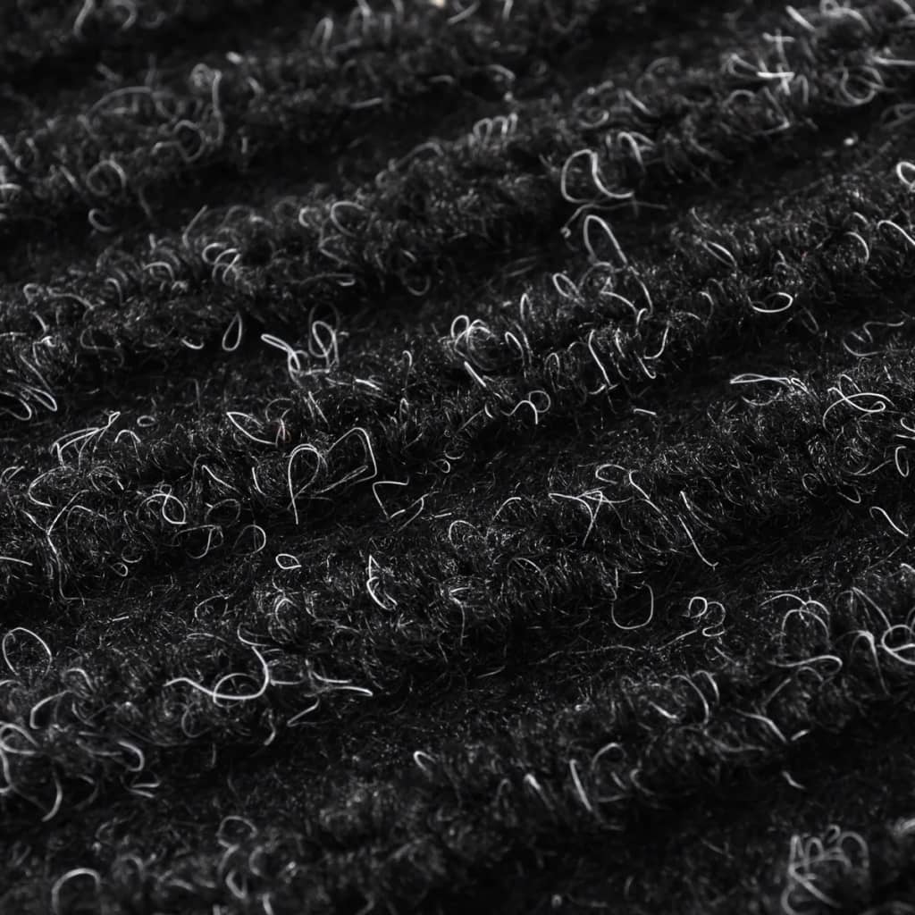 vidaXL Doormat | Black | Polyester | 120 x 180 cm | Doormat | Rectangular