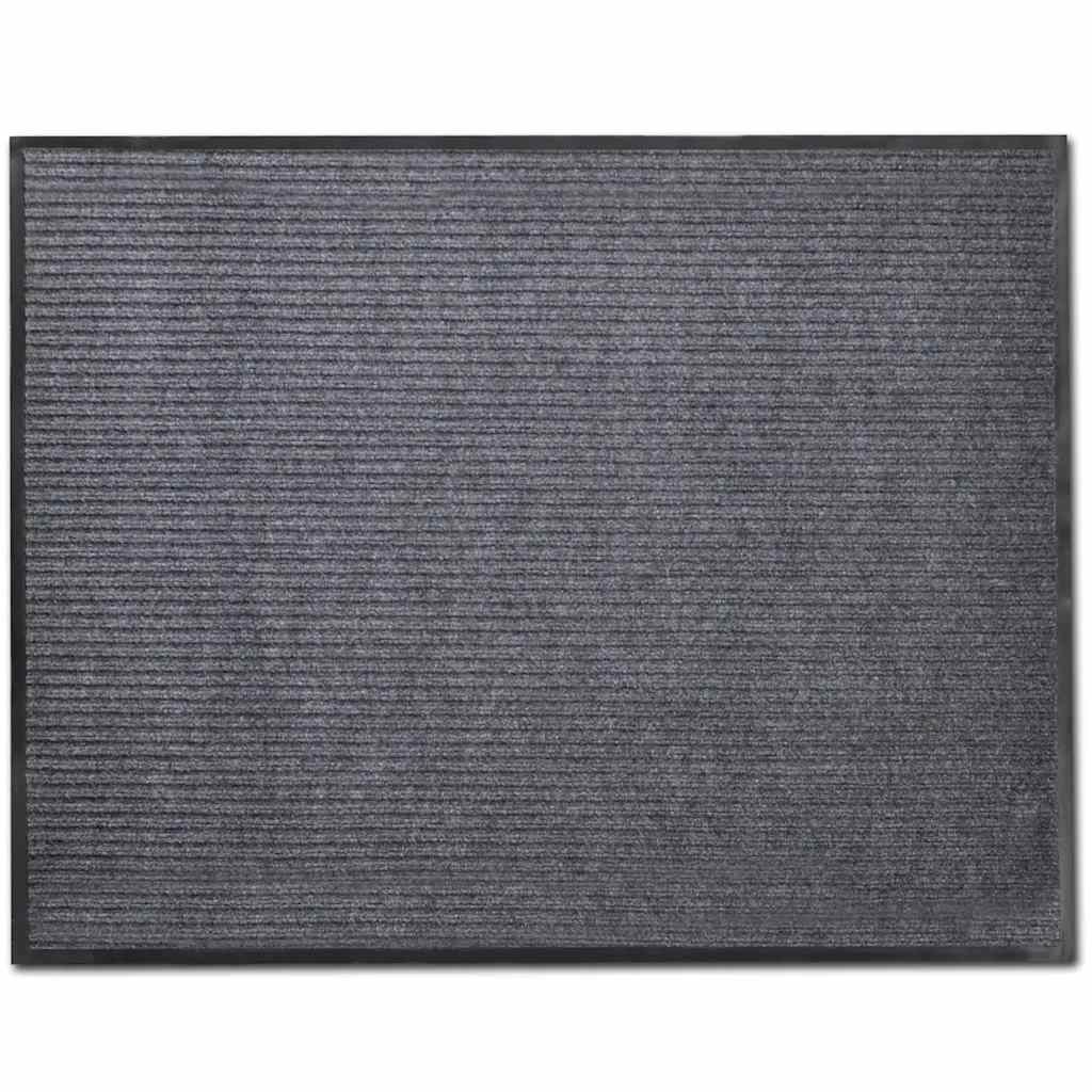 vidaXL Door Mat Grey 90 x 60 cm PVC