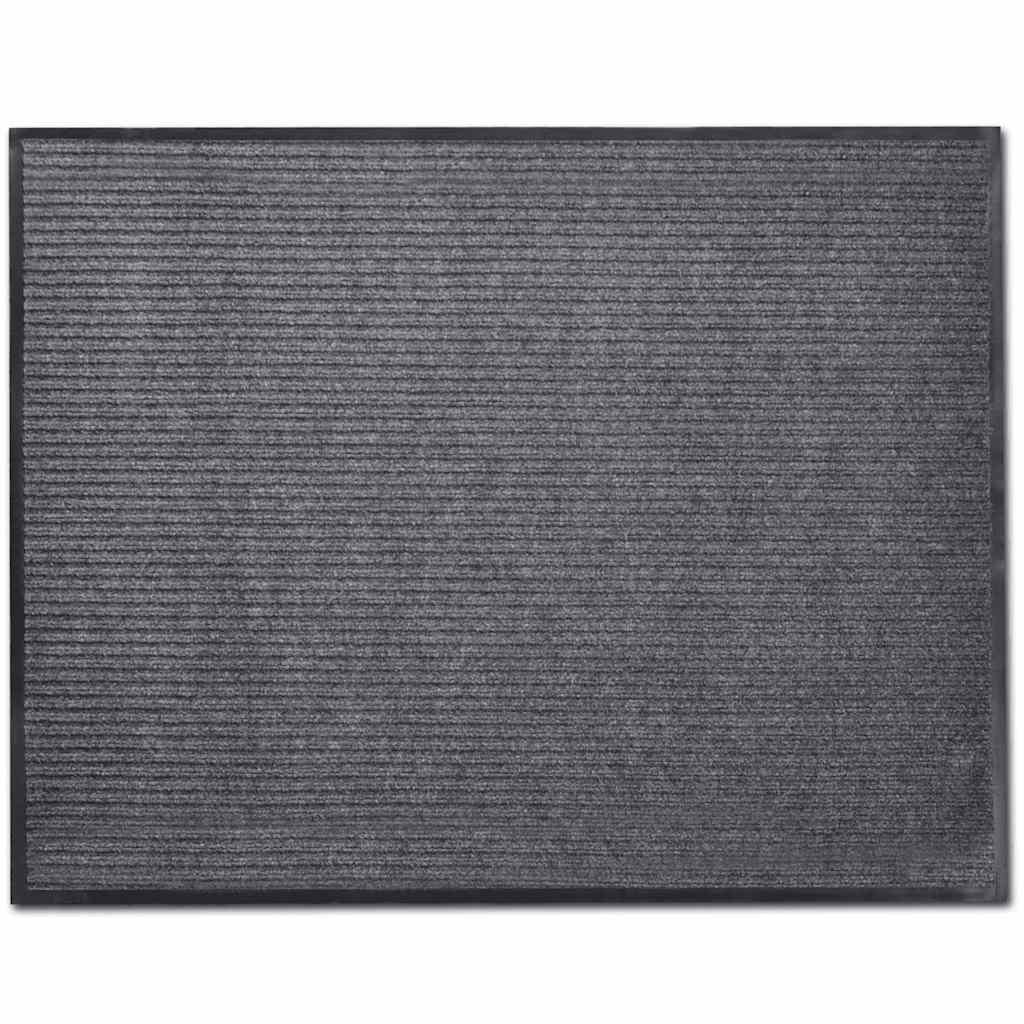vidaXL Door Mat Grey 90 x 120 cm PVC