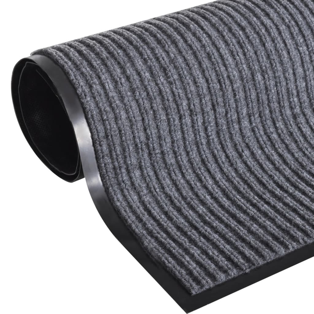 vidaXL Door Mat Grey 90 x 120 cm PVC