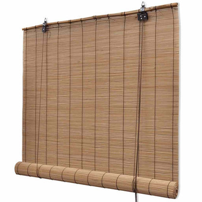 241326 Brown Bamboo Roller Blinds 80 x 160 cm