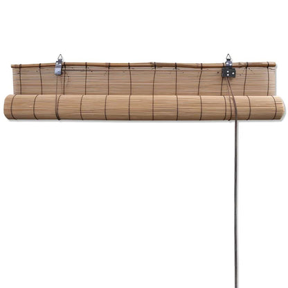 241326 Brown Bamboo Roller Blinds 80 x 160 cm