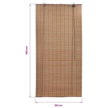 vidaXL Brown Bamboo Roller Blinds 80 x 160 cm