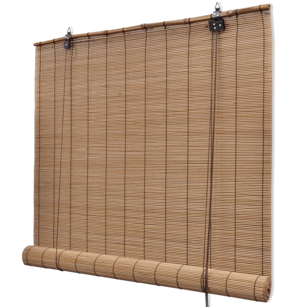 vidaXL Blind | Brown | Bamboo | 120x160 cm | Rollable | Blind | Rectangular