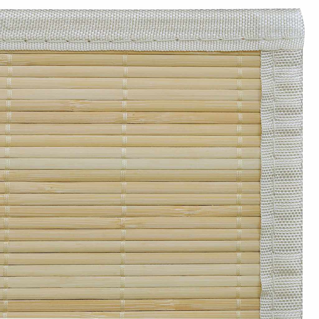 Rectangular Natural Bamboo Rug 80 x 200 cm