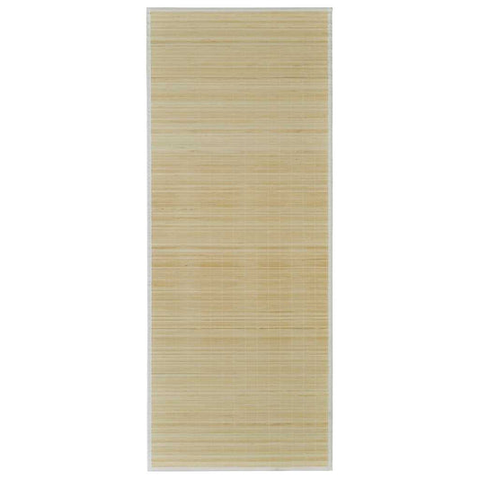 Rectangular Natural Bamboo Rug 80 x 300 cm