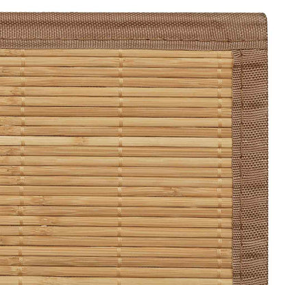 Rectangular Brown Bamboo Rug 80 x 300 cm