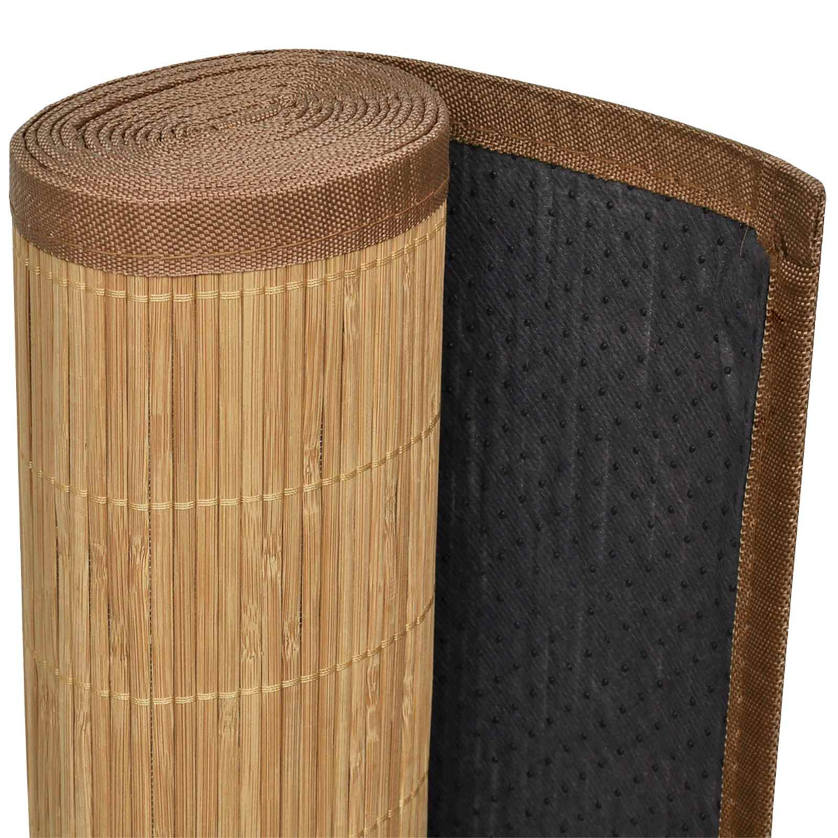 Rectangular Brown Bamboo Rug 120 x 180 cm