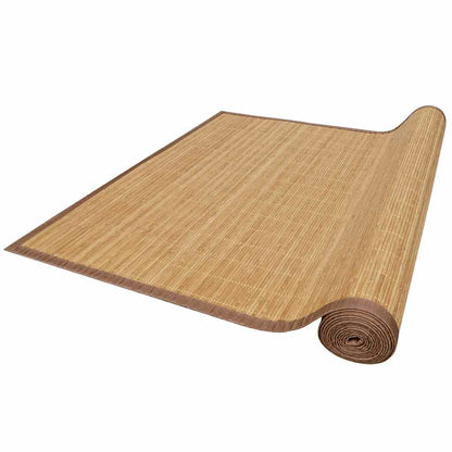 Rectangular Brown Bamboo Rug 120 x 180 cm