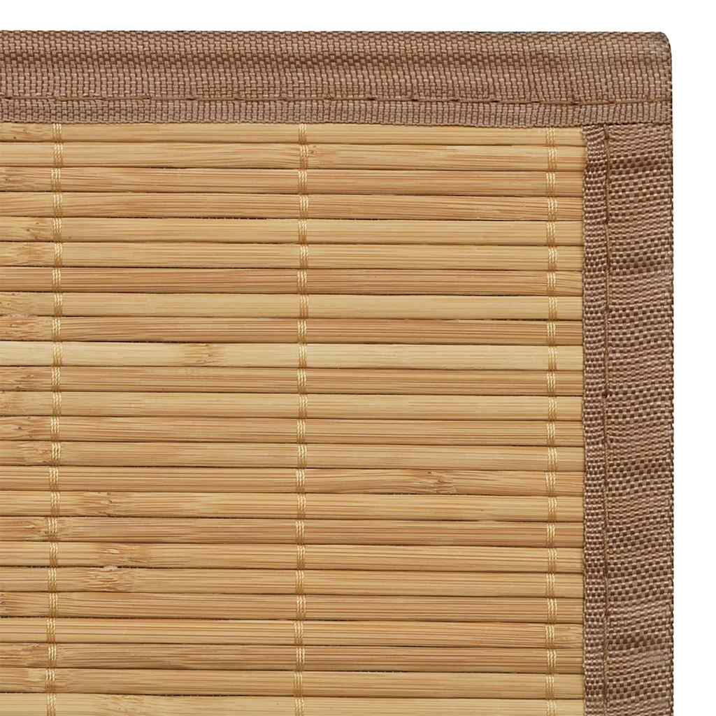 Rectangular Brown Bamboo Rug 120 x 180 cm