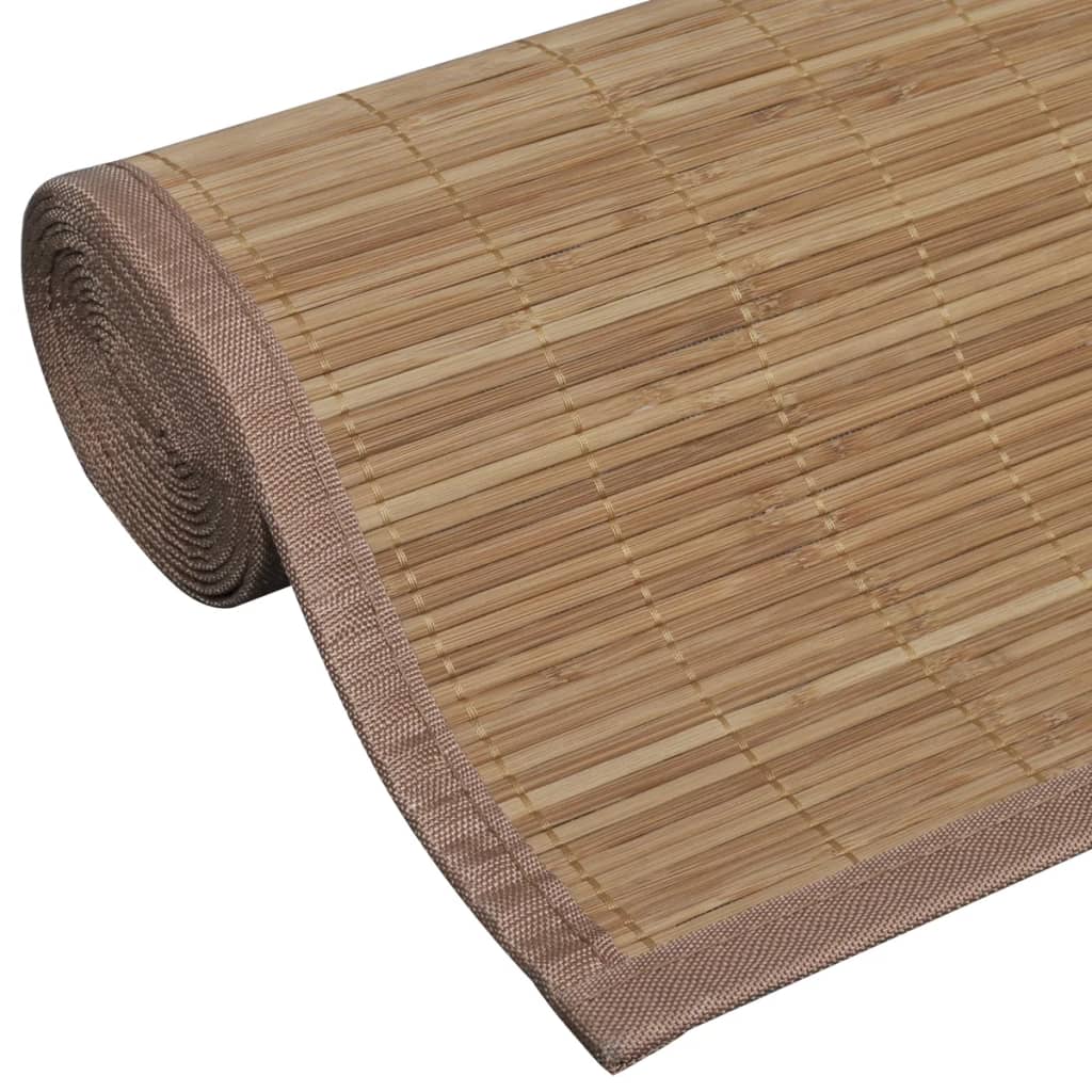 Rectangular Brown Bamboo Rug 120 x 180 cm