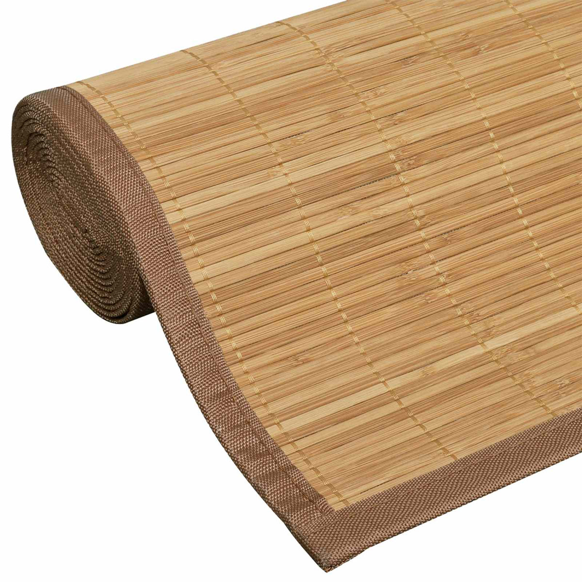 Rectangular Brown Bamboo Rug 150 x 200 cm