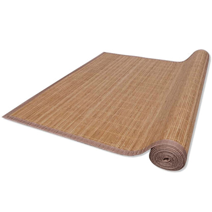 Rectangular Brown Bamboo Rug 150 x 200 cm