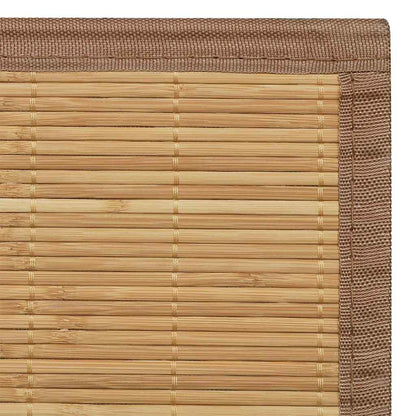 Rectangular Brown Bamboo Rug 150 x 200 cm