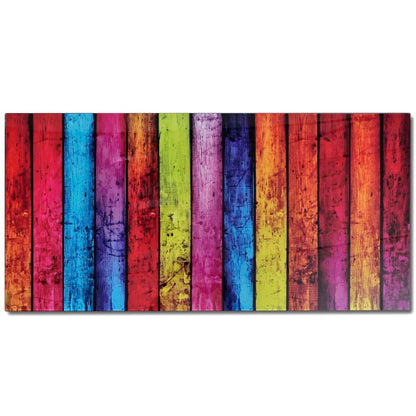 vidaXL Coffee Table with Rainbow Printing Glass Top