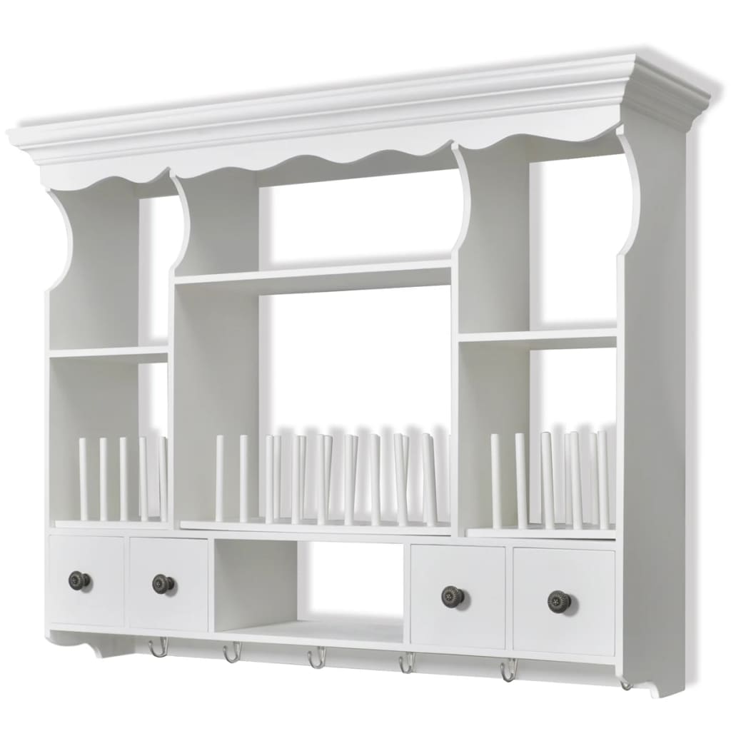 241372 vidaXL Wooden Kitchen Wall Cabinet White