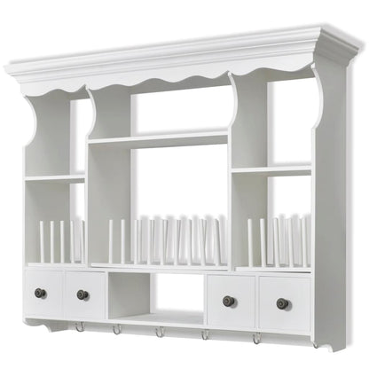 241372 vidaXL Wooden Kitchen Wall Cabinet White