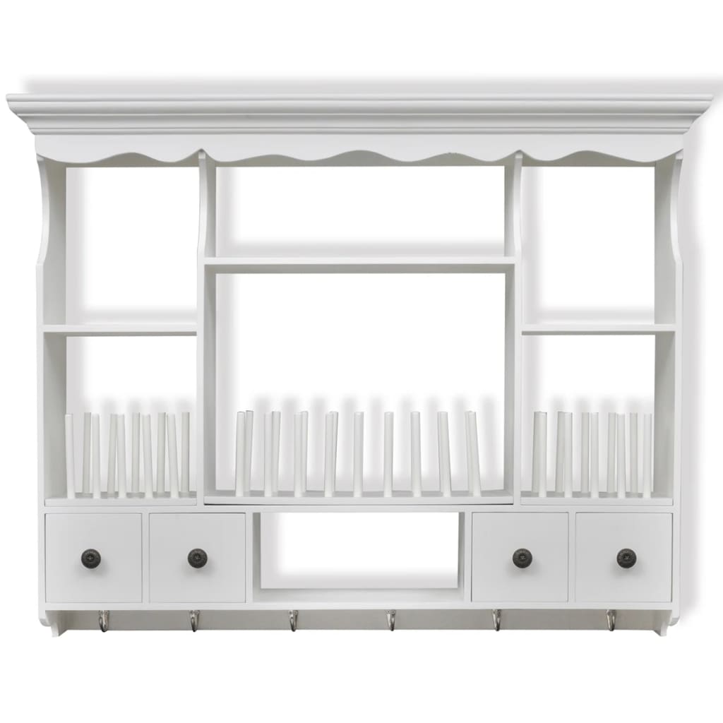 241372 vidaXL Wooden Kitchen Wall Cabinet White
