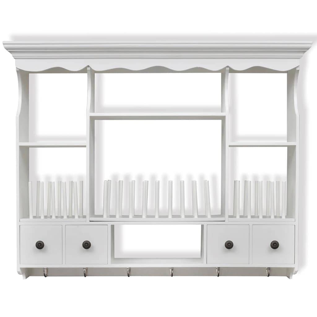 vidaXL Wooden Kitchen Wall Cabinet White