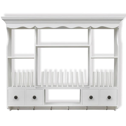 vidaXL Wooden Kitchen Wall Cabinet White