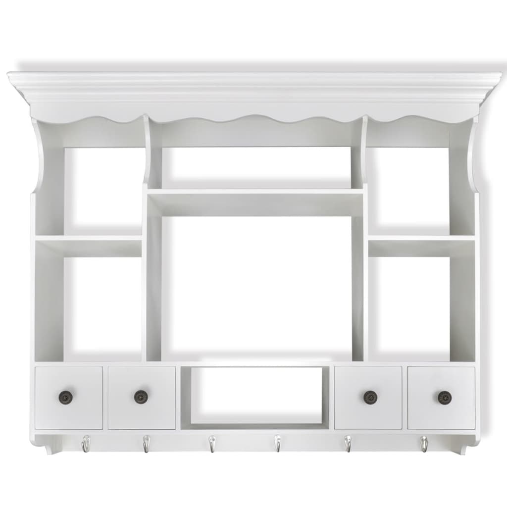 241372 vidaXL Wooden Kitchen Wall Cabinet White