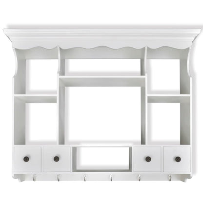 241372 vidaXL Wooden Kitchen Wall Cabinet White