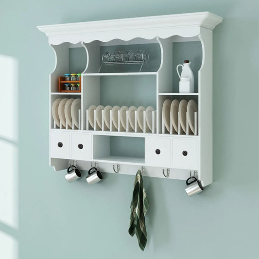 241372 vidaXL Wooden Kitchen Wall Cabinet White