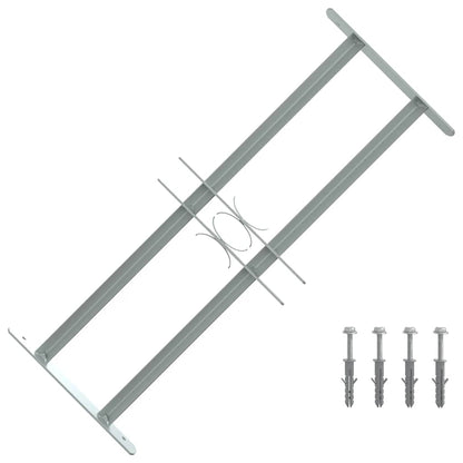 Adjustable Security Grille for Windows with 2 Crossbars 500-650 mm