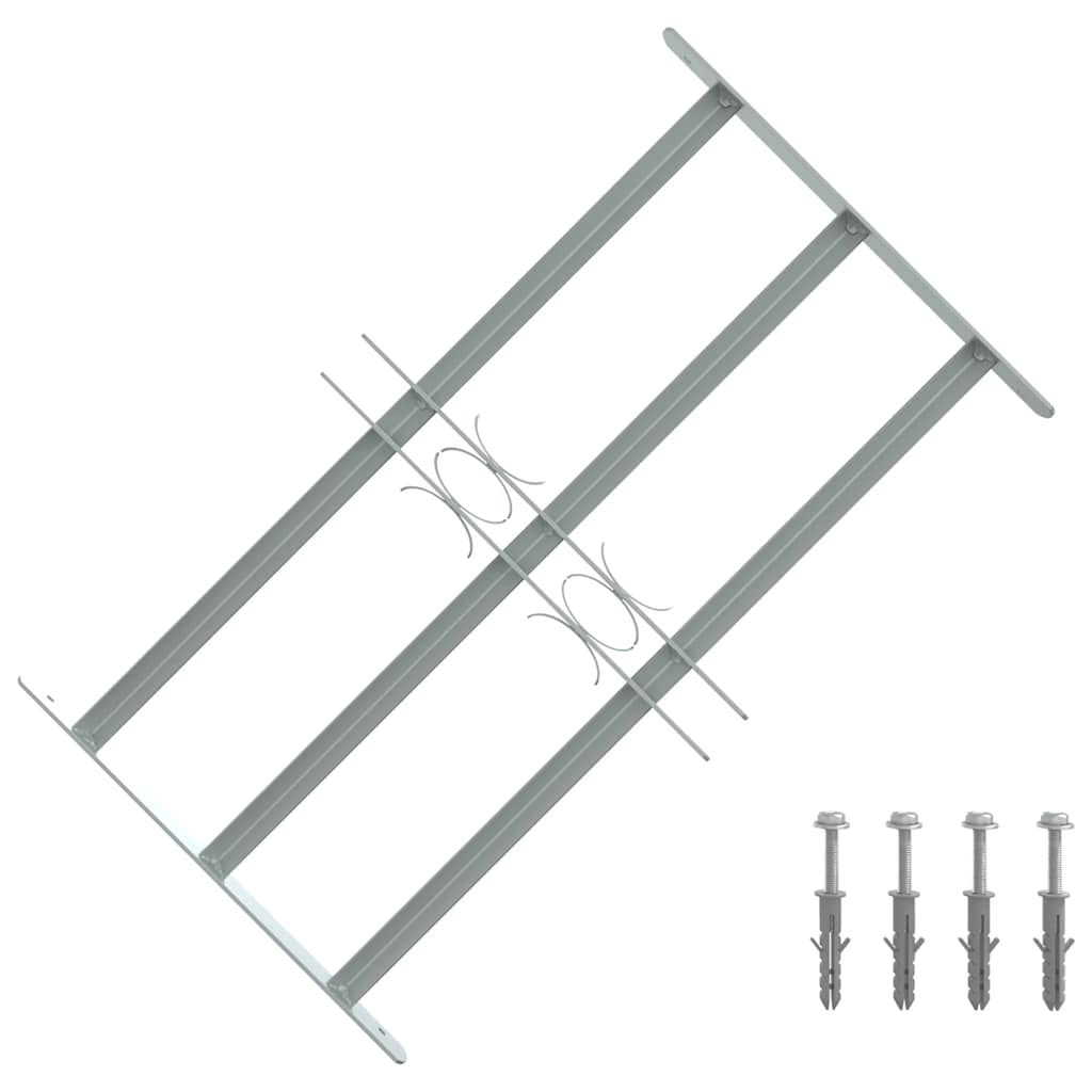 141382 Adjustable Security Grille for Windows with 3 Crossbars 500-650 mm