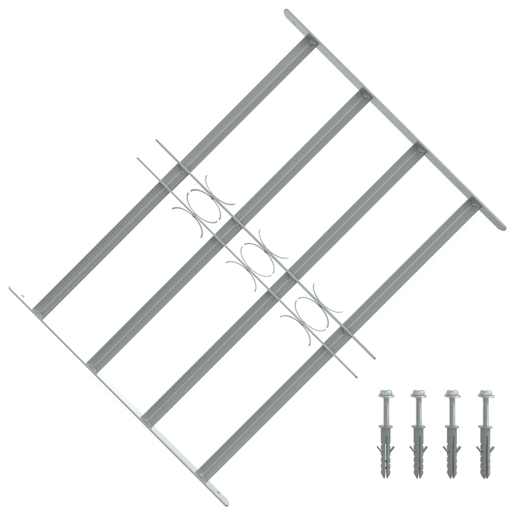 141385 Adjustable Security Grille for Windows with 4 Crossbars 500-650 mm