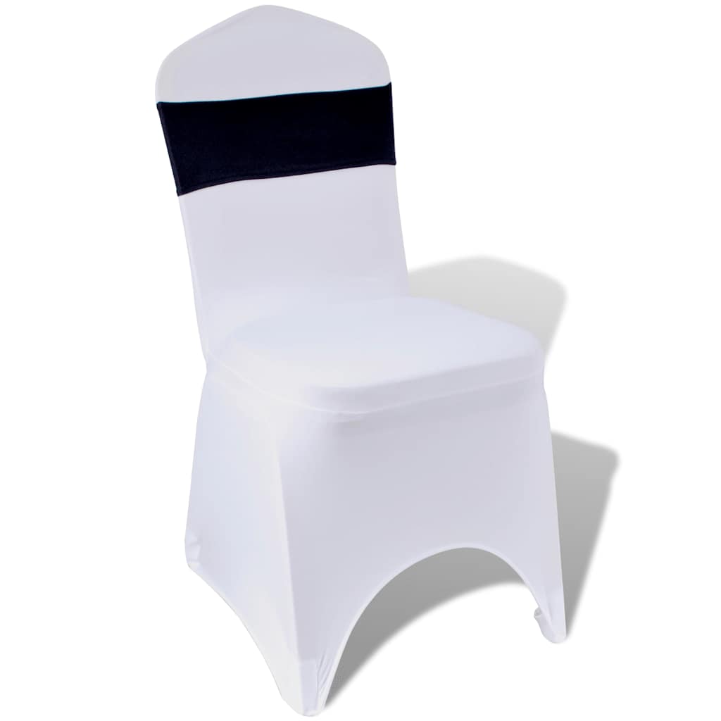 vidaXL 25 pcs Black Stretchable Decorative Chair Band with Diamond Buckle