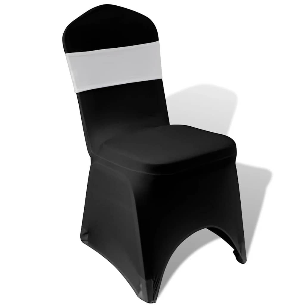 vidaXL 25 pcs Cream Stretchable Decorative Chair Band with Diamond Buckle