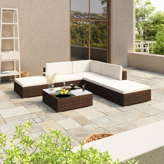 vidaXL Patio Furniture | Brown | PE Rattan | Large | Light Weight