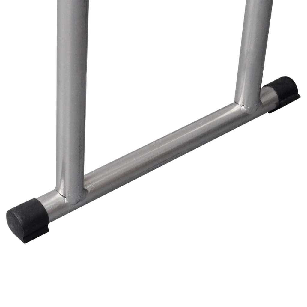 vidaXL Breakfast Bar Set | Beige, Silver | Steel, MDF | Compact | Foldable