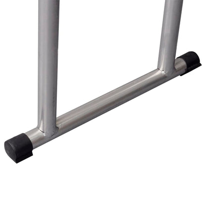 vidaXL Breakfast Bar Set | Beige, Silver | Steel, MDF | Compact | Foldable