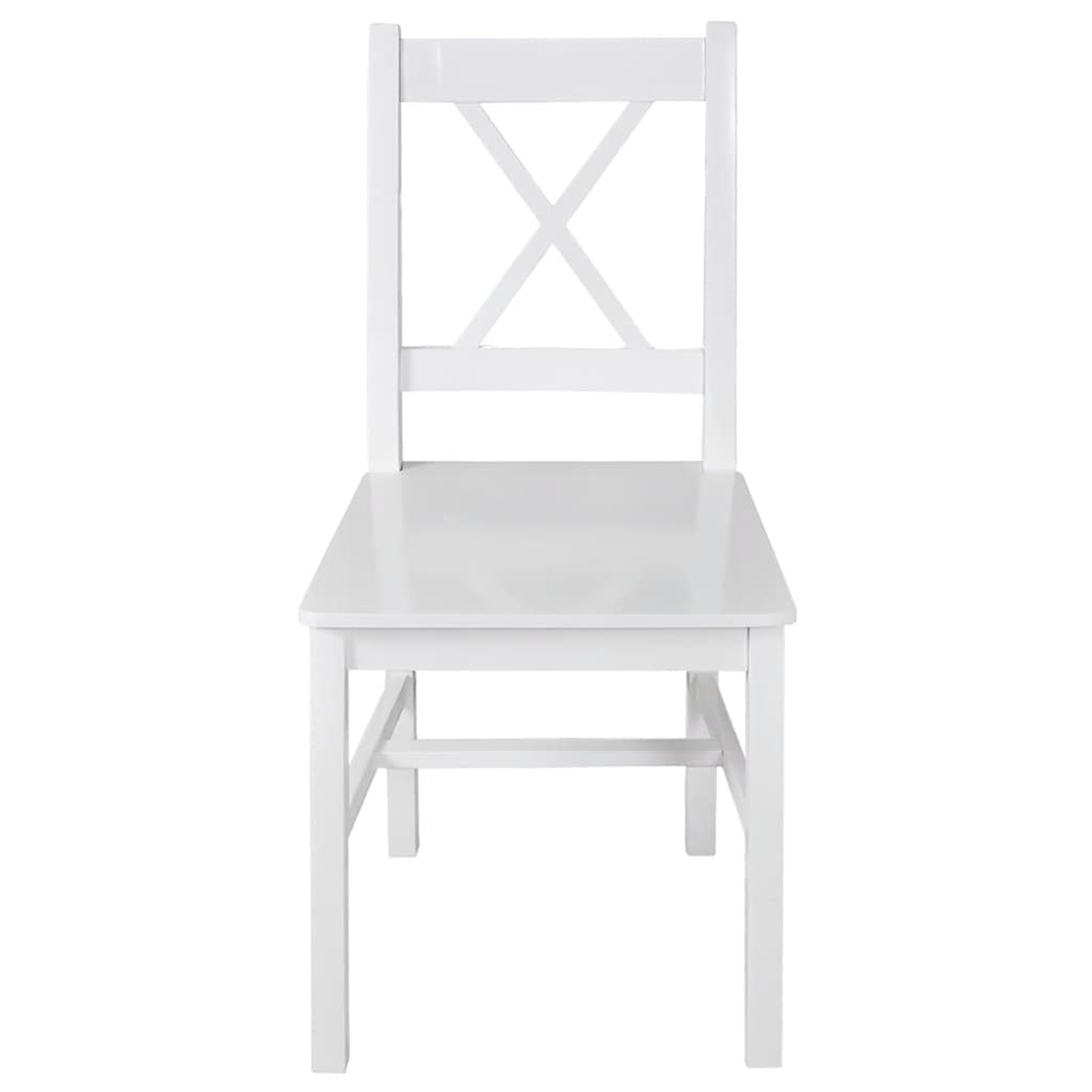 vidaXL Dining Chairs 4 pcs White Pinewood