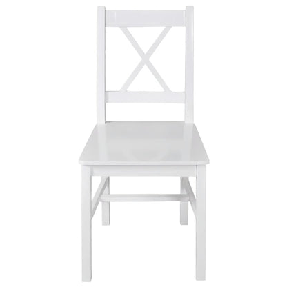 vidaXL Dining Chairs 4 pcs White Pinewood