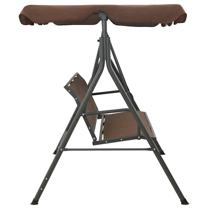 41422 vidaXL Garden Swing Bench with Canopy Coffee
