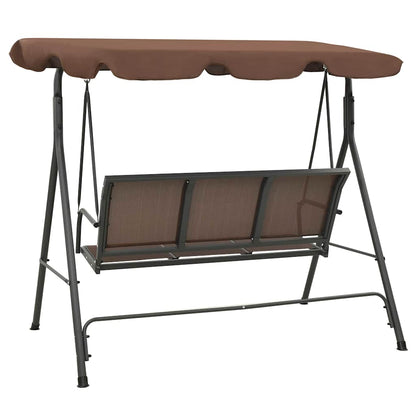 41422 vidaXL Garden Swing Bench with Canopy Coffee